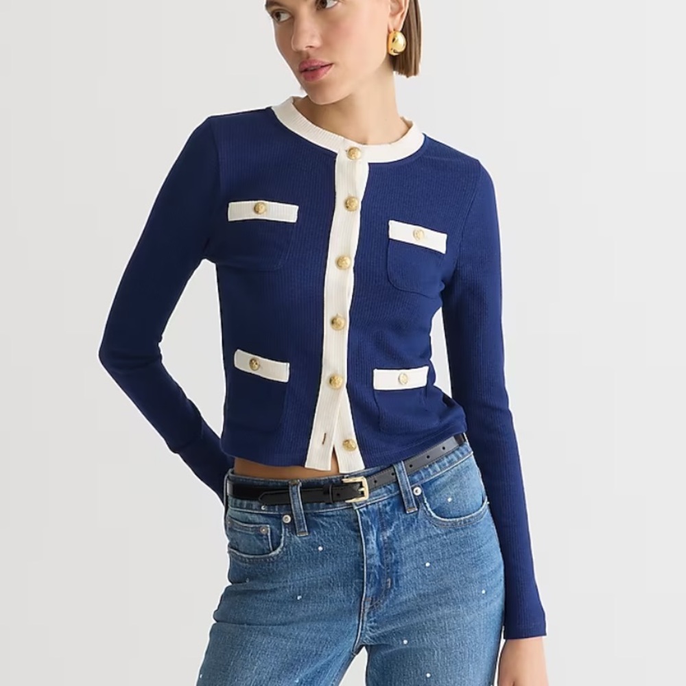 J Crew Ribbed Lady Jacket
